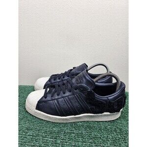 Adidas AQ0883 Superstar 80s Core Black Men's Retro Shoes Leather Size 7